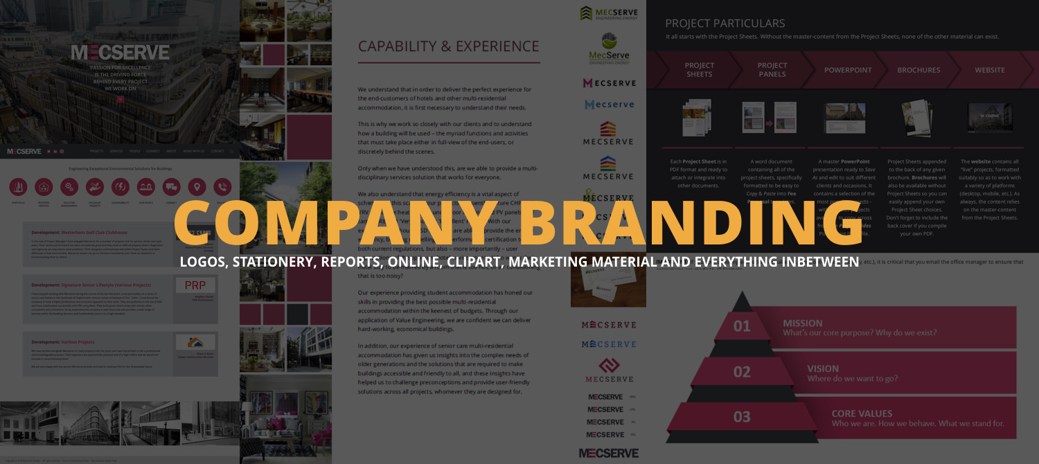 Logos, stationery, reports, online, clipart, marketing material and everything inbetween